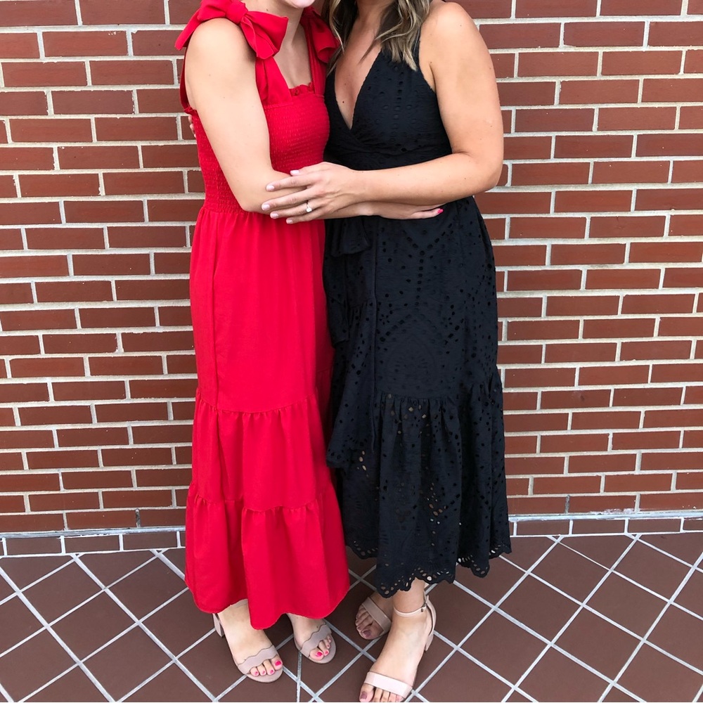 Maeve by Anthropologie Black Sleeveless V-Neck Sundress